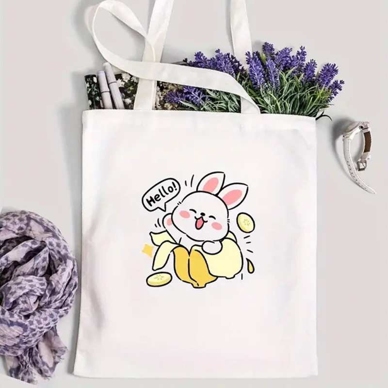 Cute Panda Print Canvas Tote B - Women Bags Daily Use บทวิจารณ์และราคา