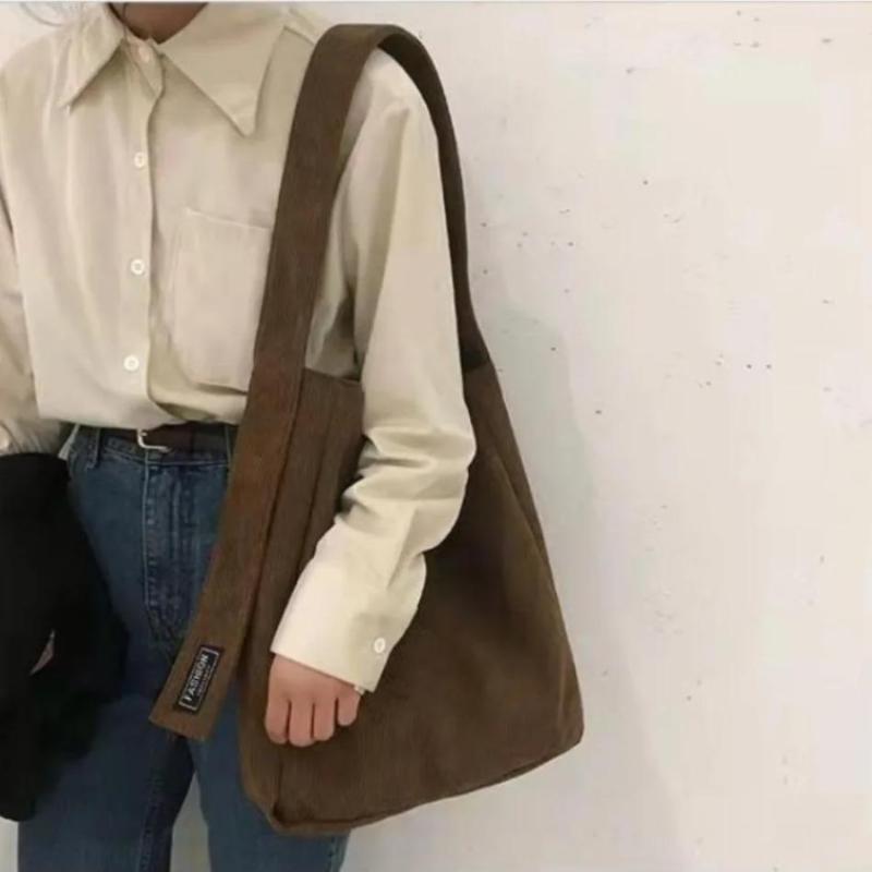 Large Corduroy Shoulder Shoppe - Shopper Tote Canvas บทวิจารณ์และราคา