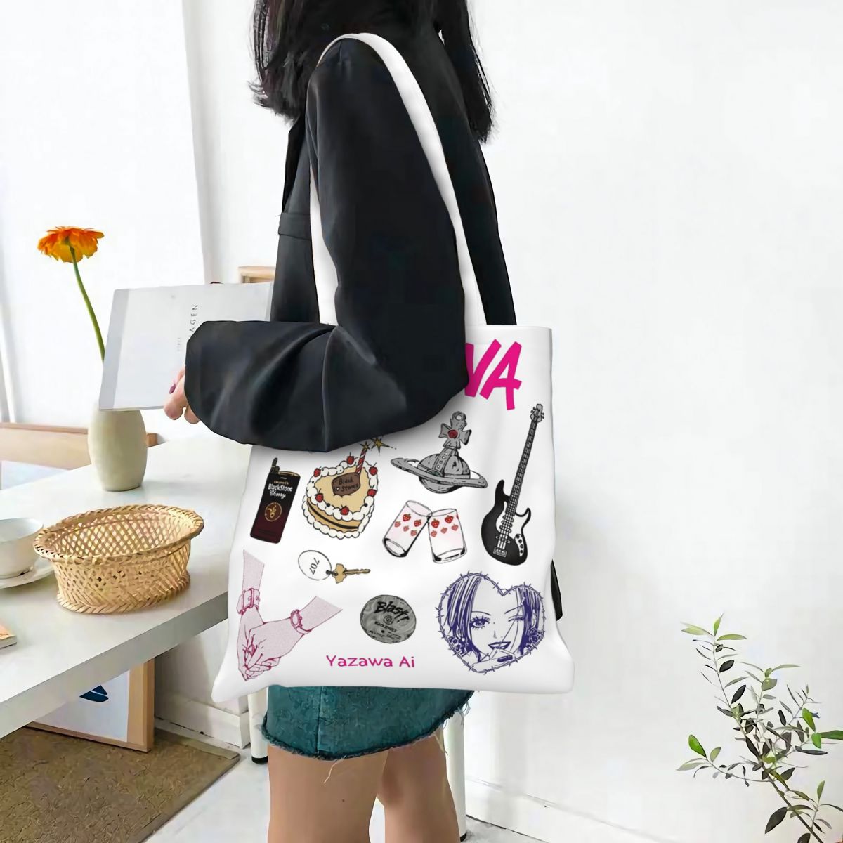Unisex Nana Osaki Anime Tote B - Shopper Tote Canvas บทวิจารณ์และราคา