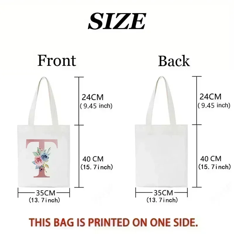 Elegant Floral Alphabet Tote B - Women Bags Daily Use บทวิจารณ์และราคา