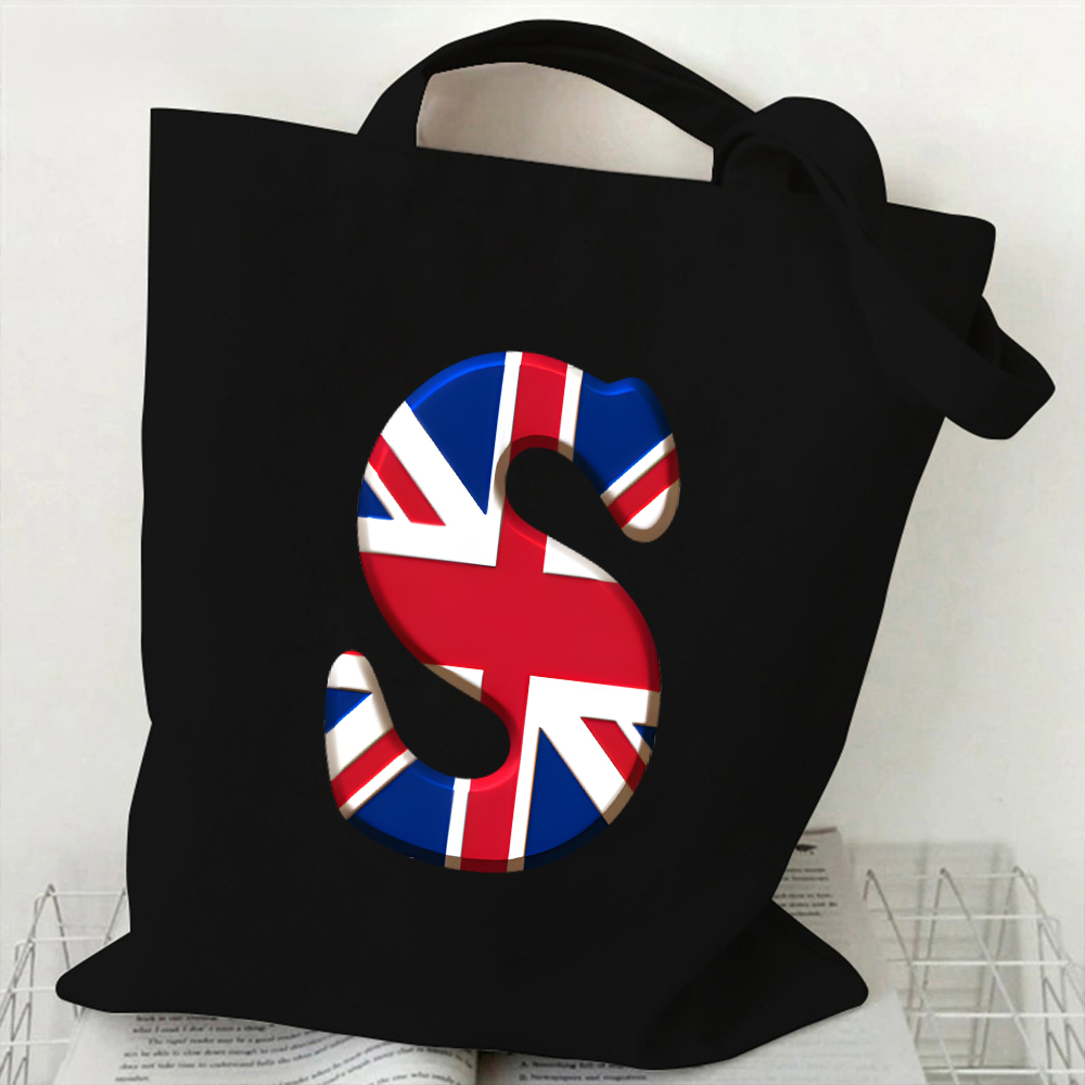A-Z 26 Letter Canvas Tote Bag  - Women Bags In Uk บทวิจารณ์และราคา