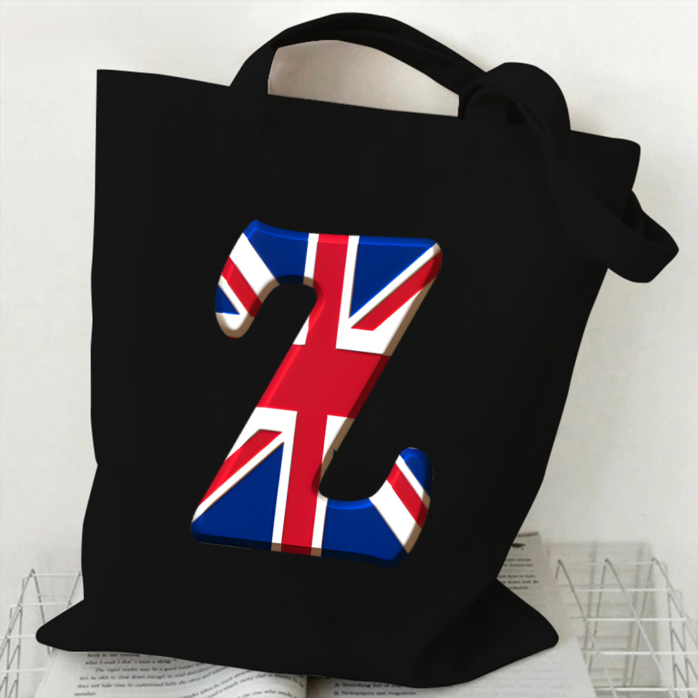 A-Z 26 Letter Canvas Tote Bag  - Women Bags In Uk บทวิจารณ์และราคา