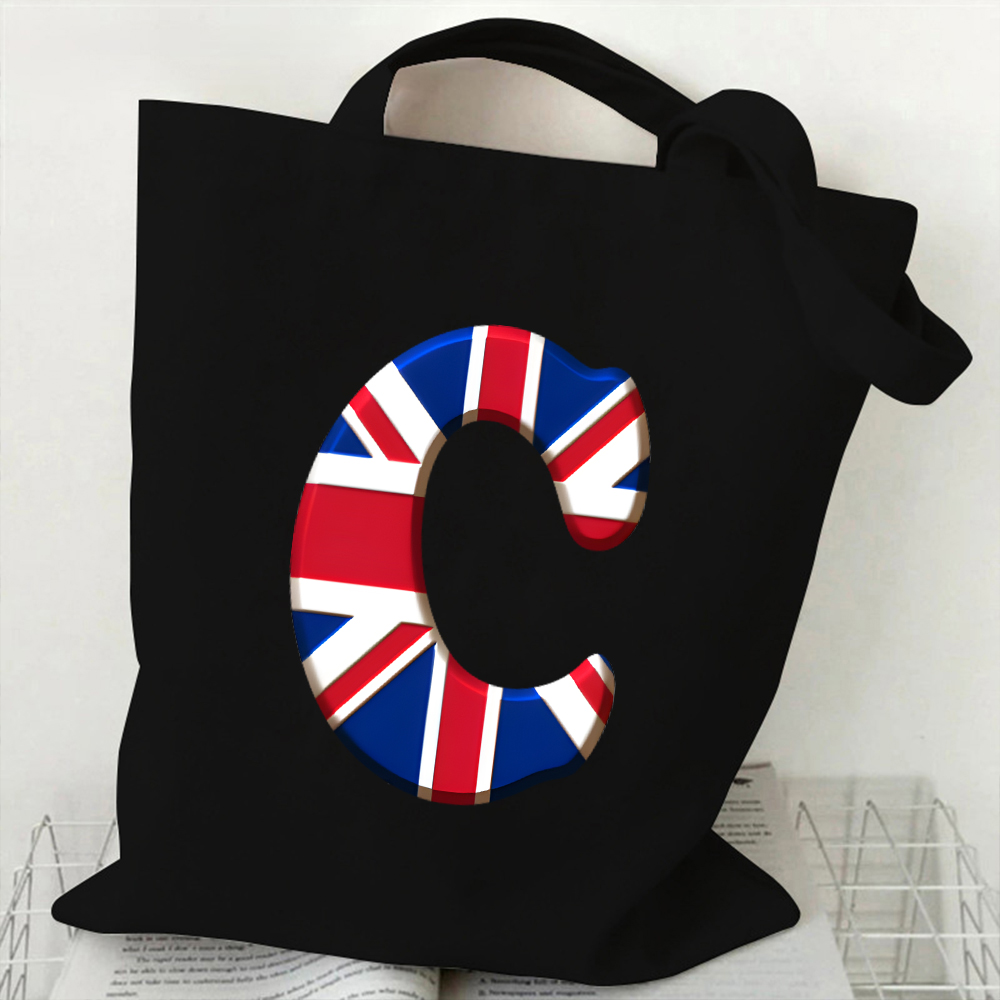 A-Z 26 Letter Canvas Tote Bag  - Women Bags In Uk บทวิจารณ์และราคา