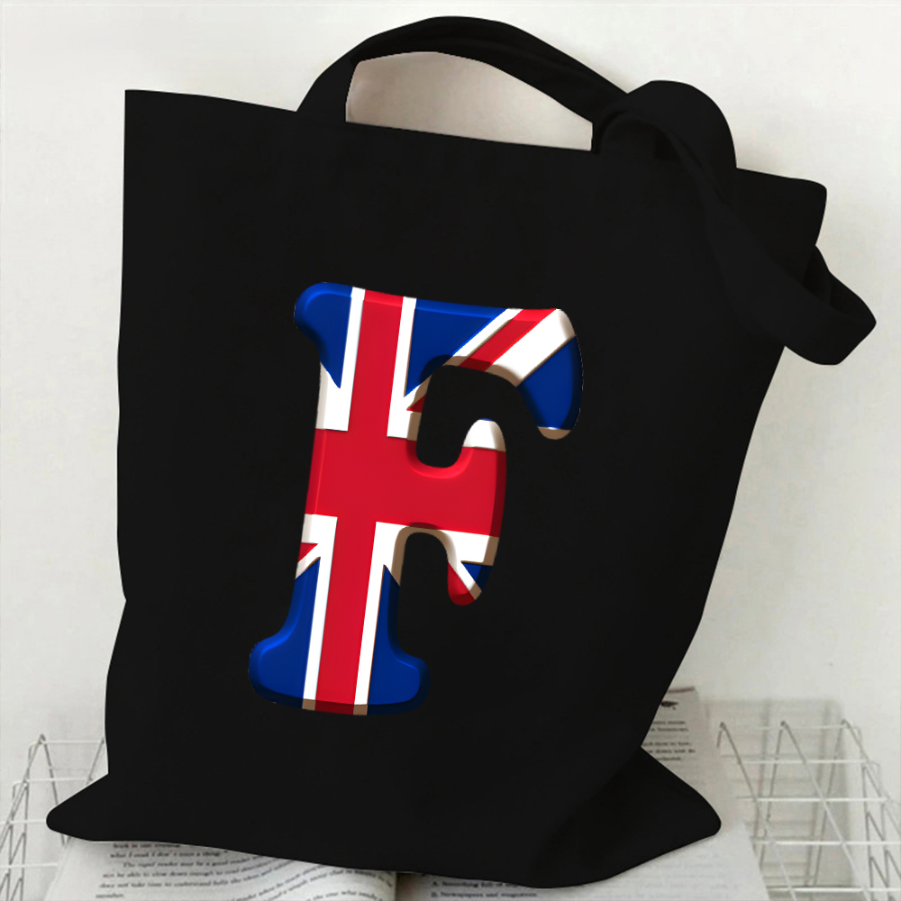 A-Z 26 Letter Canvas Tote Bag  - Women Bags In Uk บทวิจารณ์และราคา