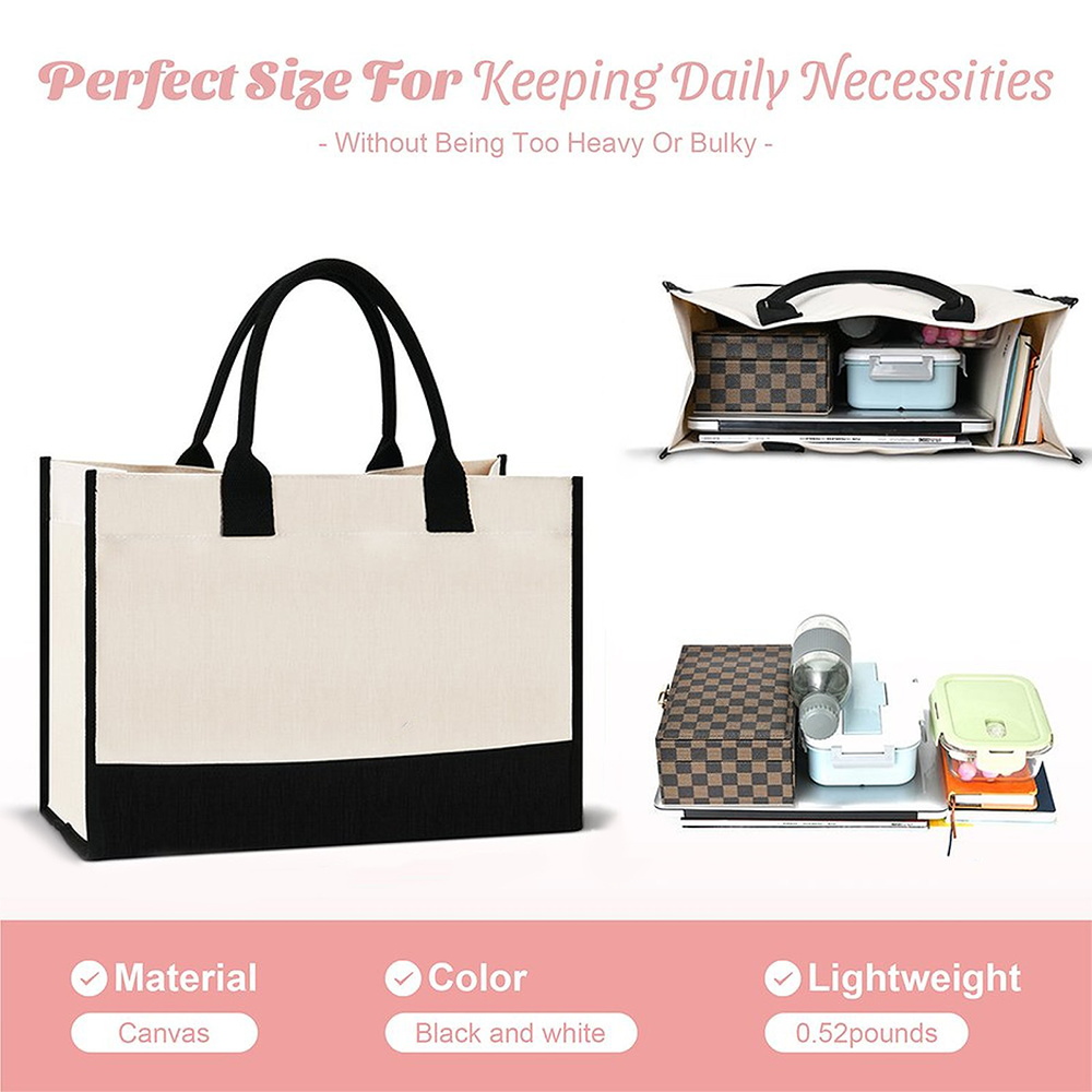 Women's Tote Bag Reusable Shop - Shopper Tote Canvas บทวิจารณ์และราคา