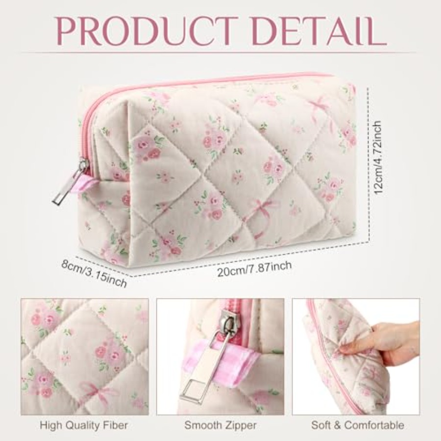 10 Pcs Quilted Makeup Bag Bulk - Women'S Bag บทวิจารณ์และราคา