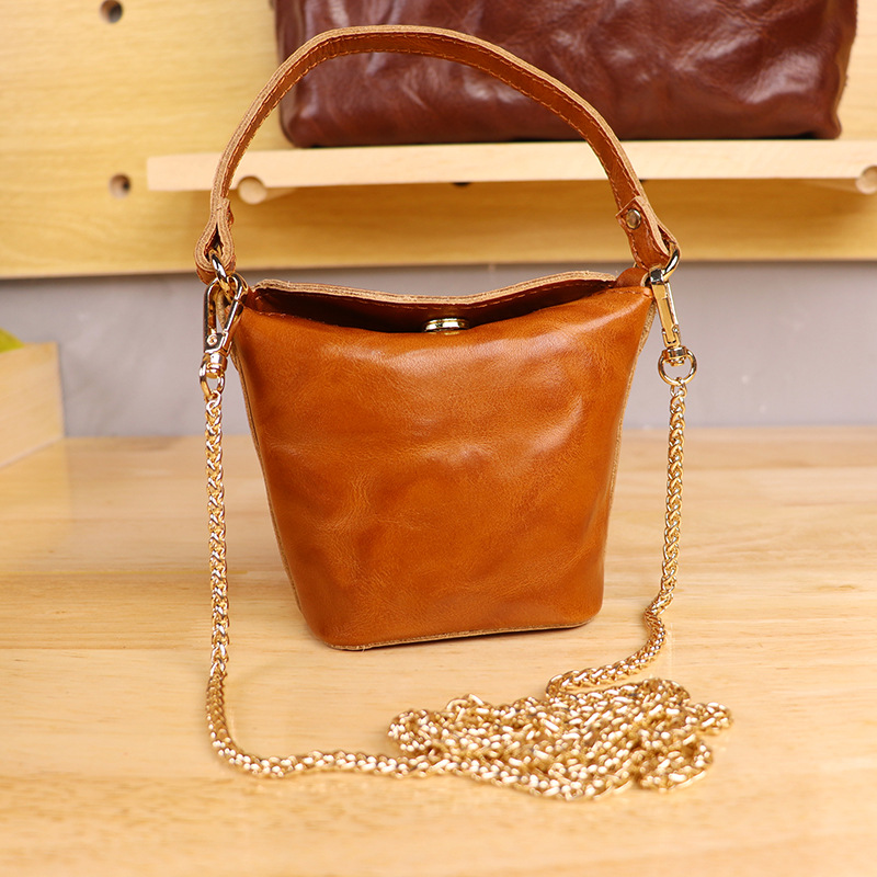 Oil Wax Leather Mini Bucket Ba - Women'S Bags Top 10 บทวิจารณ์และราคา