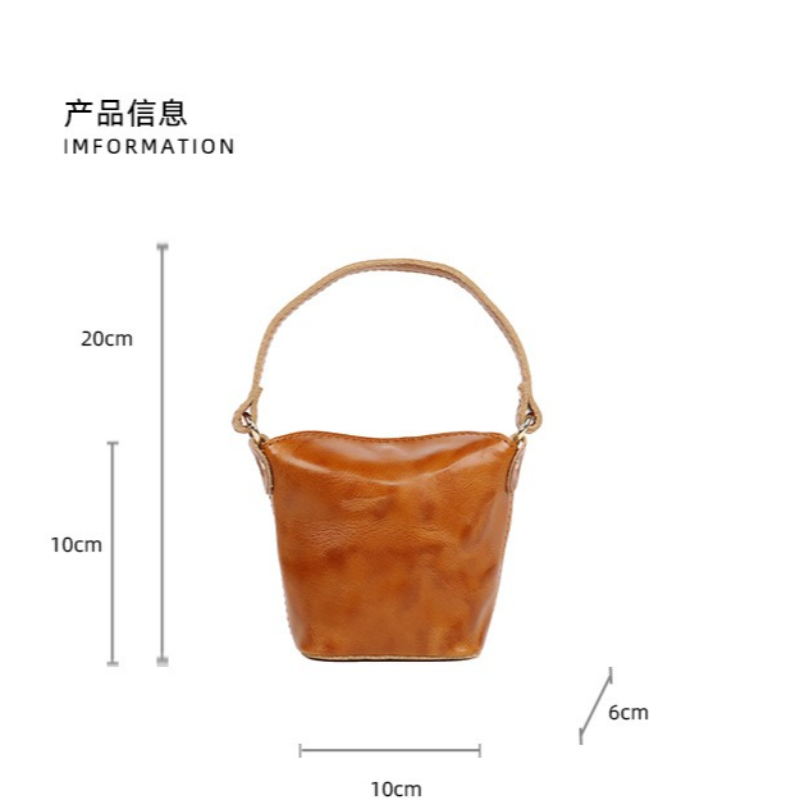 Oil Wax Leather Mini Bucket Ba - Women'S Bags Top 10 บทวิจารณ์และราคา